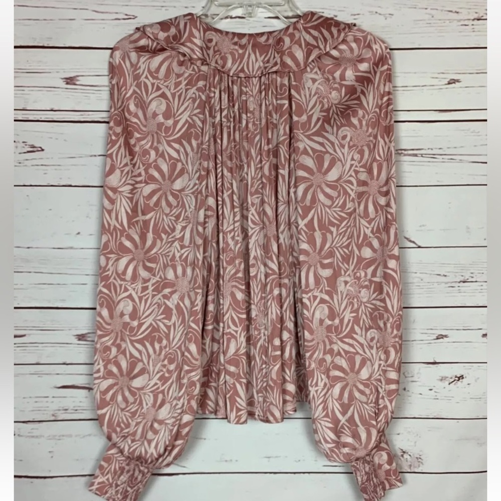 Anthropologie Florence Balducci Women's S Small Femme Collared Long Sleeve Top - Picture 2 of 8